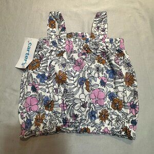 Carter's - NWT - floral tank top. Size 12 months